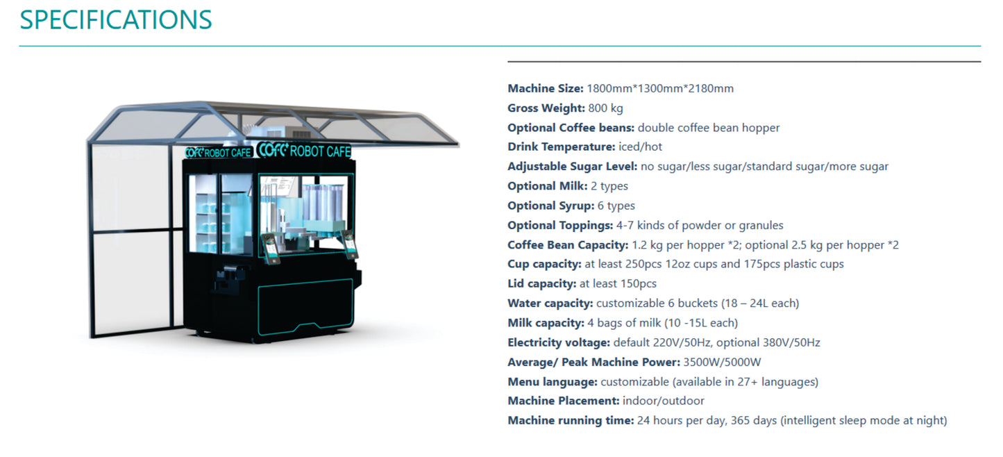 Robot Coffee Kiosk (Outdoor)